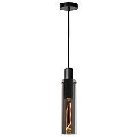 Pendant light "ORLANDO", 1x E27, smoke grey, glass - 74404-01-65 (Lucide)