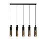 Pendant light "ORLANDO", 5x E27, smoke grey, glass - 74404-05-65 (Lucide)