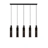 Pendant light "ORLANDO", 5x E27, smoke grey, glass - 74404-05-65 (Lucide)