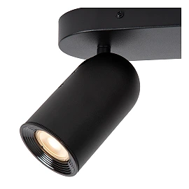 PUNCH — Ceiling light, 2xGU10, Black (Lucide)