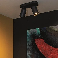 PUNCH — Ceiling light, 2xGU10, Black (Lucide)