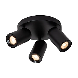 PUNCH — Ceiling light, 3xGU10, Black (Lucide)