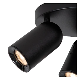 PUNCH — Ceiling light, 3xGU10, Black (Lucide)