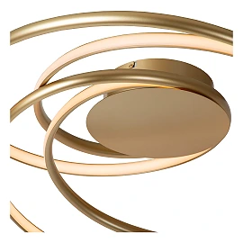 SARDANA — Flush ceiling light Ø64, LED Dim 54W 2700K, Matt Gold/Brass (Lucide)