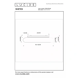 SKETES LED CCT ceiling light Ø35.2 cm 18 W transparent (Lucide)