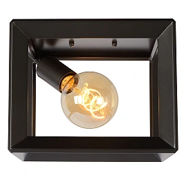 Flush ceiling light "THOR", 1x E27, grey iron - 73102-01-15 (Lucide)