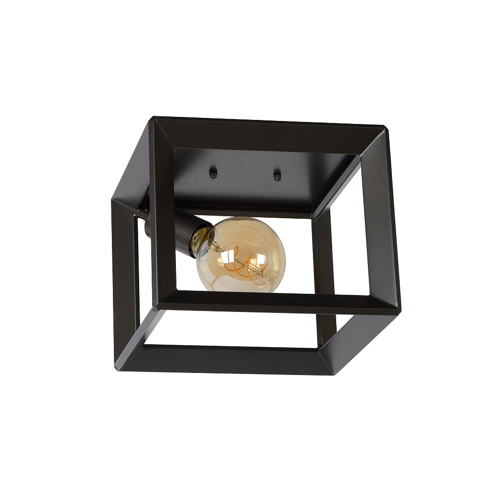Flush ceiling light "THOR", 1x E27, grey iron - 73102-01-15 (Lucide)