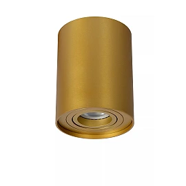 TUBE ceiling spotlight Ø9.6 cm 1xGU10 50W matt gold / brass (Lucide)