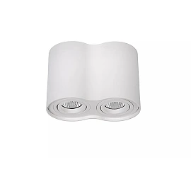 TUBE ceiling spotlight 2-light round 2xGU10 50W white (Lucide)