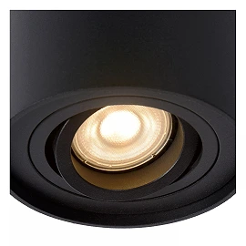 TUBE ceiling spotlight Ø9.6 cm 1xGU10 50W black (Lucide)
