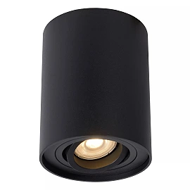 TUBE ceiling spotlight Ø9.6 cm 1xGU10 50W black (Lucide)