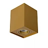 TUBE ceiling spotlight square 1xGU10 50W matt gold / brass (Lucide)