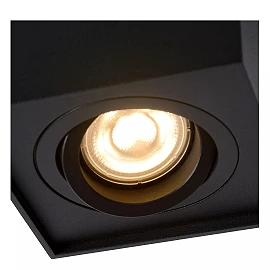 TUBE ceiling spotlight square 1xGU10 50W black (Lucide)
