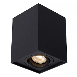TUBE ceiling spotlight square 1xGU10 50W black (Lucide)