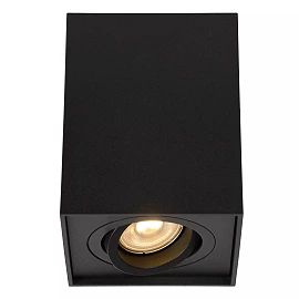 TUBE ceiling spotlight square 1xGU10 50W black (Lucide)
