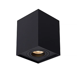 TUBE ceiling spotlight square 1xGU10 50W black (Lucide)