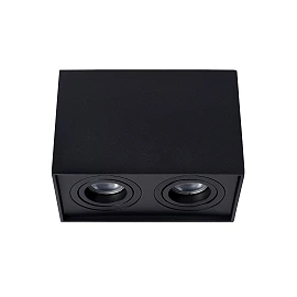 TUBE ceiling spotlight 2-light square 2xGU10 50W black (Lucide)
