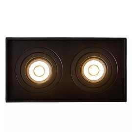 TUBE ceiling spotlight 2-light square 2xGU10 50W black (Lucide)