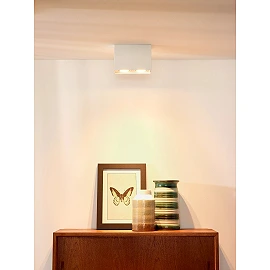 TUBE ceiling spotlight 2-light square 2xGU10 50W white (Lucide)