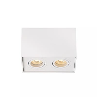 TUBE ceiling spotlight 2-light square 2xGU10 50W white (Lucide)