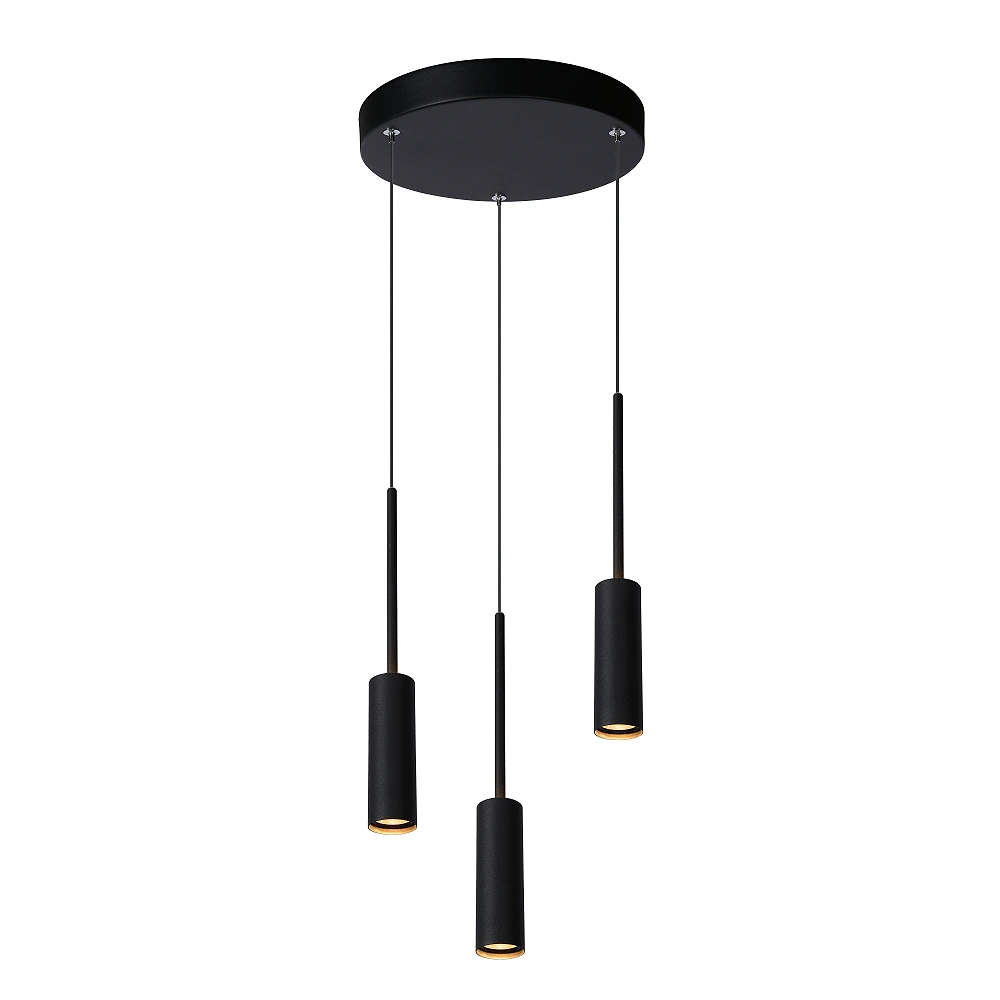 TUBULE - Pendant light - Ø 26 cm - LED Dim. - 3x7W 2700K - Black (Lucide)