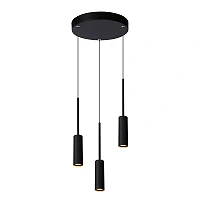 TUBULE - Pendant light - Ø 26 cm - LED Dim. - 3x7W 2700K - Black (Lucide)