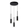 TUBULE - Pendant light - Ø 26 cm - LED Dim. - 3x7W 2700K - Black (Lucide)