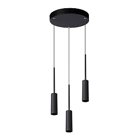 TUBULE - Pendant light - Ø 26 cm - LED Dim. - 3x7W 2700K - Black (Lucide)