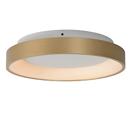 Flush ceiling light "VIDAL", Ø 28 cm, LED, matt gold, brass - 46103-20-02 (Lucide)