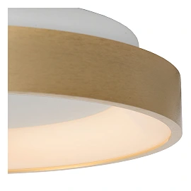 Flush ceiling light "VIDAL", Ø 28 cm, LED, matt gold, brass - 46103-20-02 (Lucide)