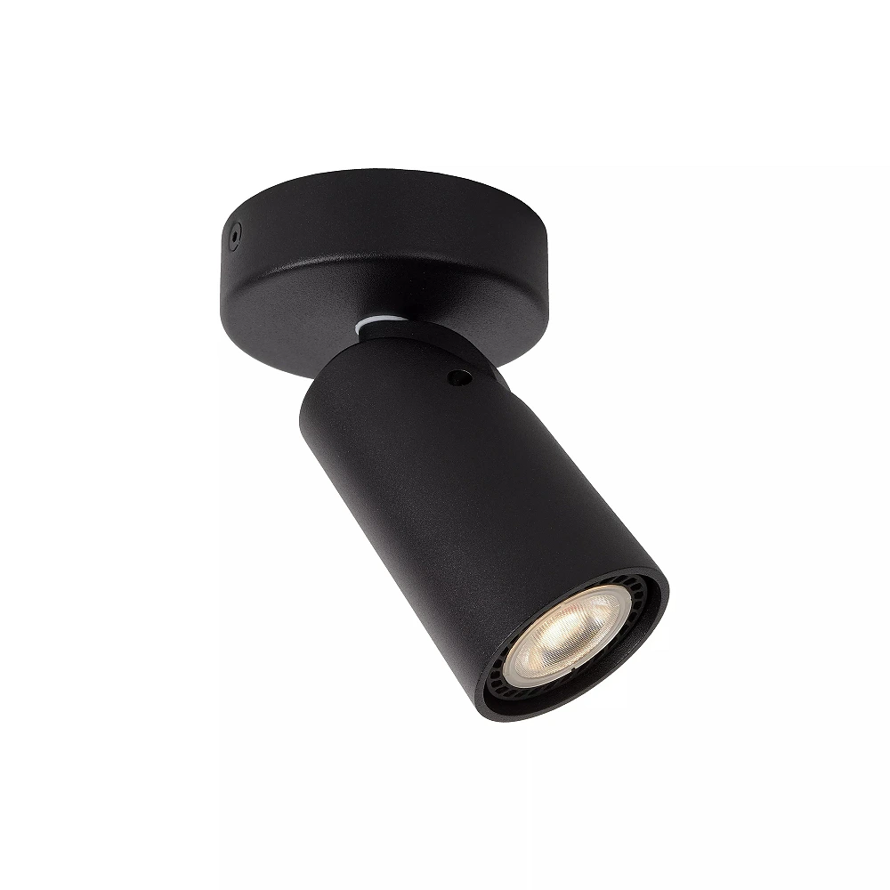 XYRUS LED dim-to-warm ceiling spotlight 1x5W black (Lucide)