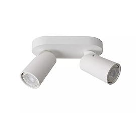 XYRUS LED dim-to-warm ceiling spotlight 2x5W white (Lucide)
