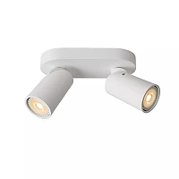 XYRUS LED dim-to-warm ceiling spotlight 2x5W white (Lucide)