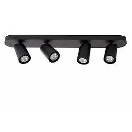 XYRUS LED dim-to-warm ceiling spotlight 4x5W black (Lucide)