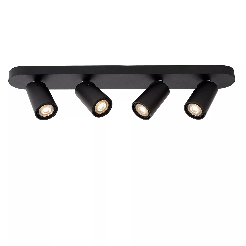 XYRUS LED dim-to-warm ceiling spotlight 4x5W black (Lucide)