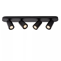 XYRUS LED dim-to-warm ceiling spotlight 4x5W black (Lucide)