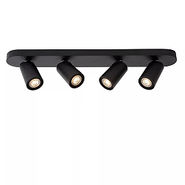XYRUS LED dim-to-warm ceiling spotlight 4x5W black (Lucide)