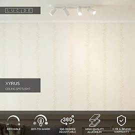XYRUS LED dim-to-warm ceiling spotlight 4x5W white (Lucide)