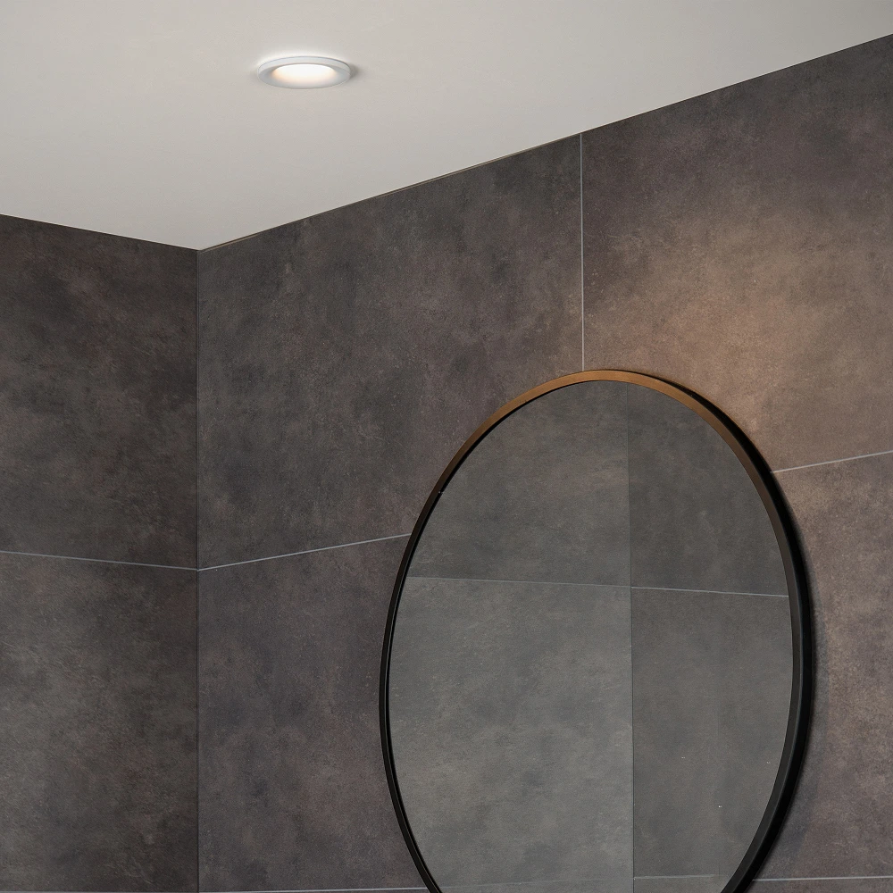 ZIVA — Recessed ceiling light Ø85 mm, 1xGU10, IP44, White (Lucide)