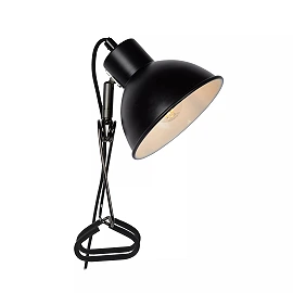 MOYS clamp lamp 1xE27 black (Lucide)