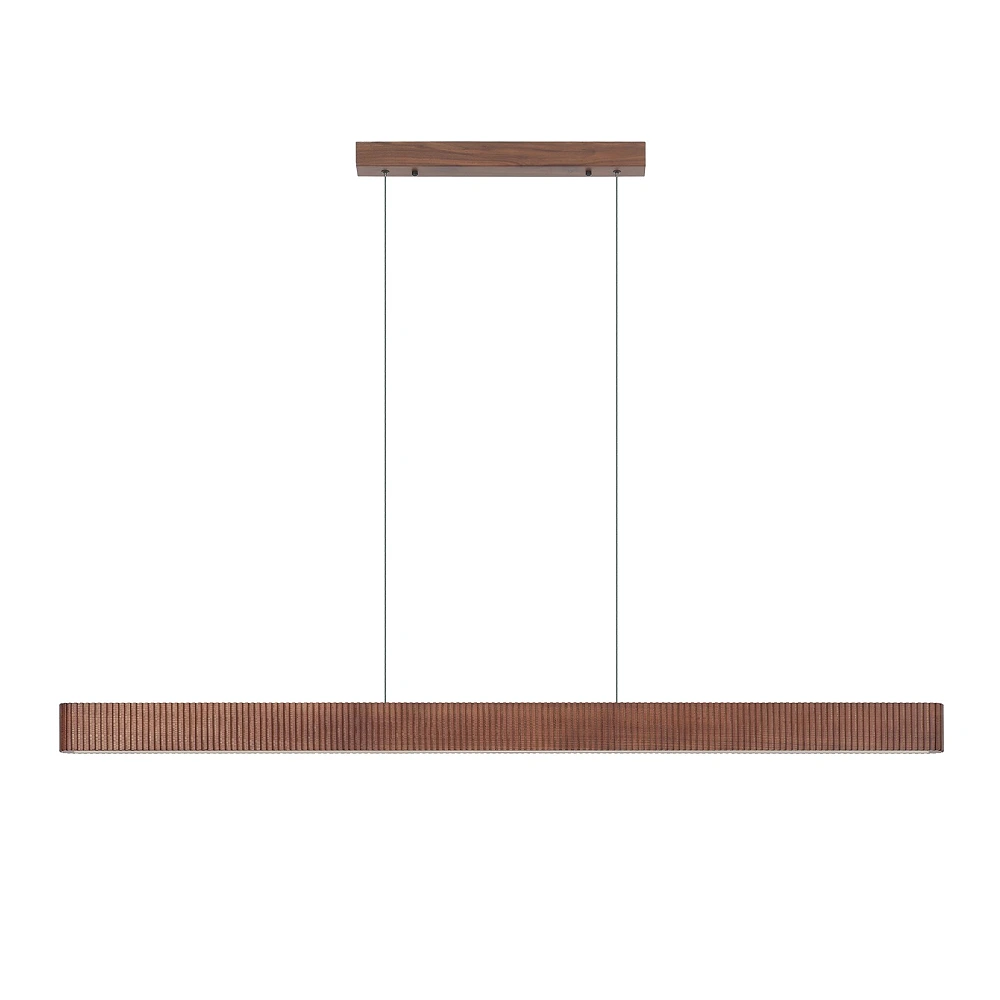 Lucide BANNISTER LED pendant light 30W CCT 150 cm dark wood look