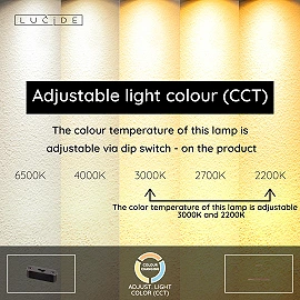 Lucide BANNISTER LED pendant light 30W CCT 150 cm dark wood look