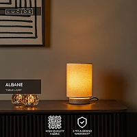 Lucide ALBANE galda lampa E14 Ø12cm IP20 gaiša koka tonis