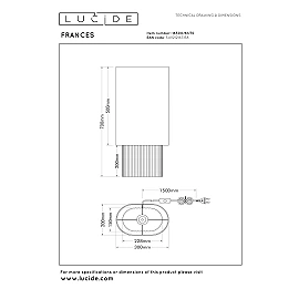 Lucide FRANCES table lamp E27 70 cm white