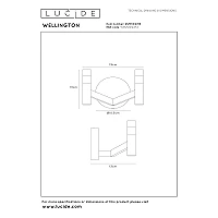 Lucide WELLINGTON sienas gaismeklis G9 6W 2700K kafijas brūns