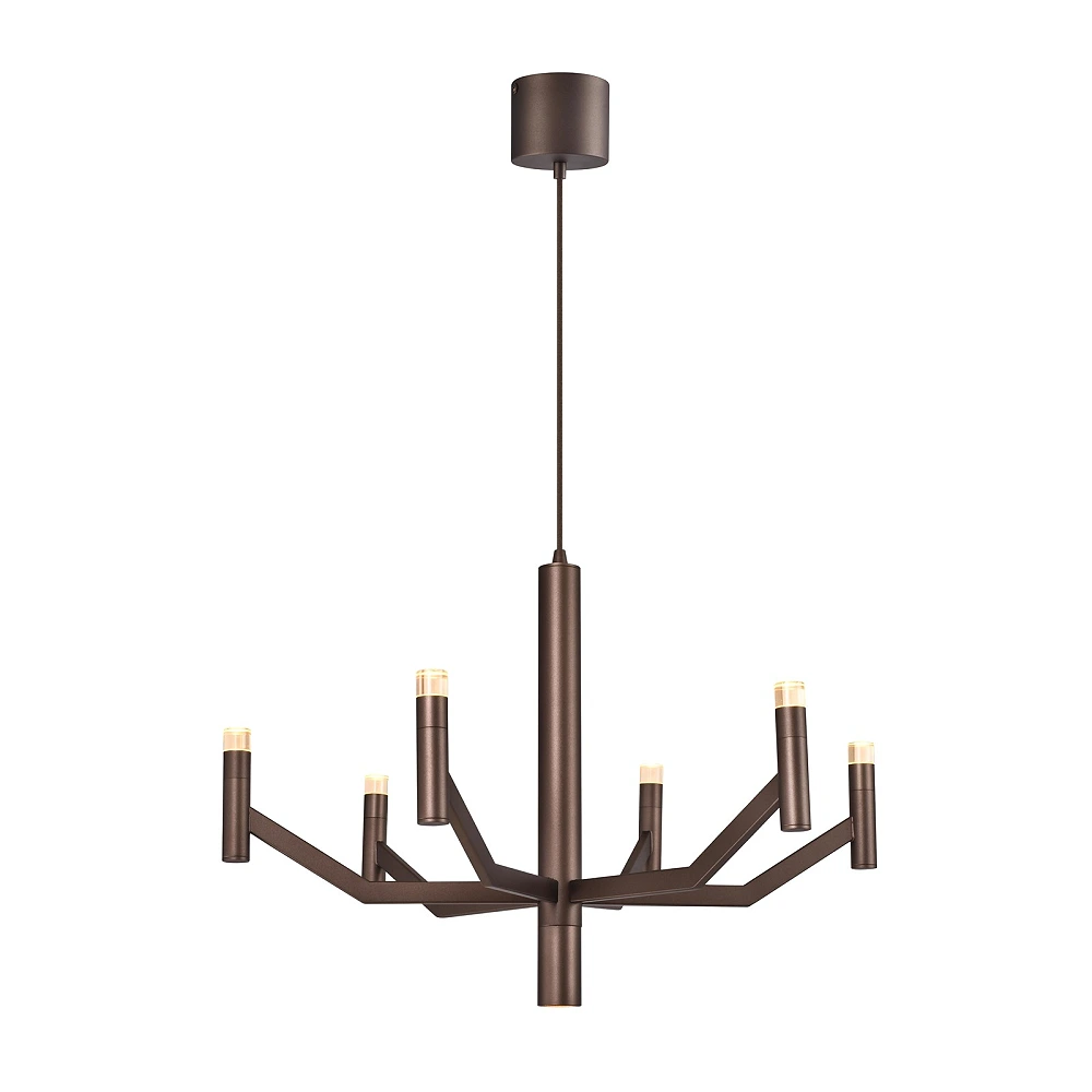 Lucide WELLINGTON lustra 22W 2700K Ø60 cm kafijas brūna