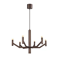 Lucide WELLINGTON lustra 22W 2700K Ø60 cm kafijas brūna
