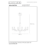 Lucide WELLINGTON lustra 22W 2700K Ø60 cm kafijas brūna