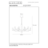 Lucide WELLINGTON chandelier 28W 2700K Ø80 cm taupe