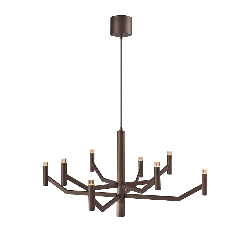 Lucide WELLINGTON lustra 28W 2700K Ø80 cm kafijas brūna